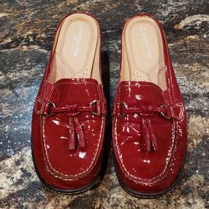 Naturalizer Red Leather Mules